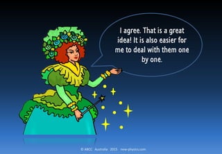 © ABCC Australia 2015 new-physics.com
I agree. That is a great
idea! It is also easier for
me to deal with them one
by one.
 