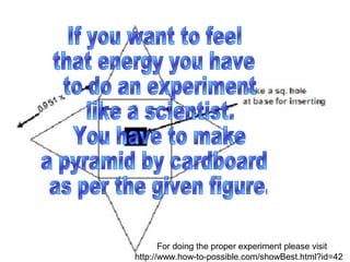 For doing the proper experiment please visit
http://www.how-to-possible.com/showBest.html?id=42
 