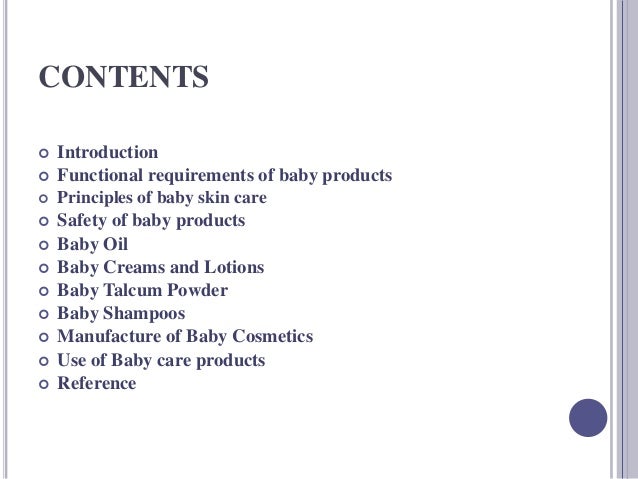 baby care products slideshare