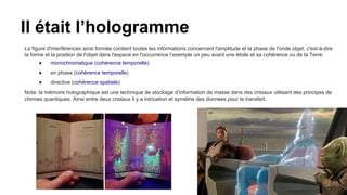 Et au delà des symétries?
Les holographies
53
 