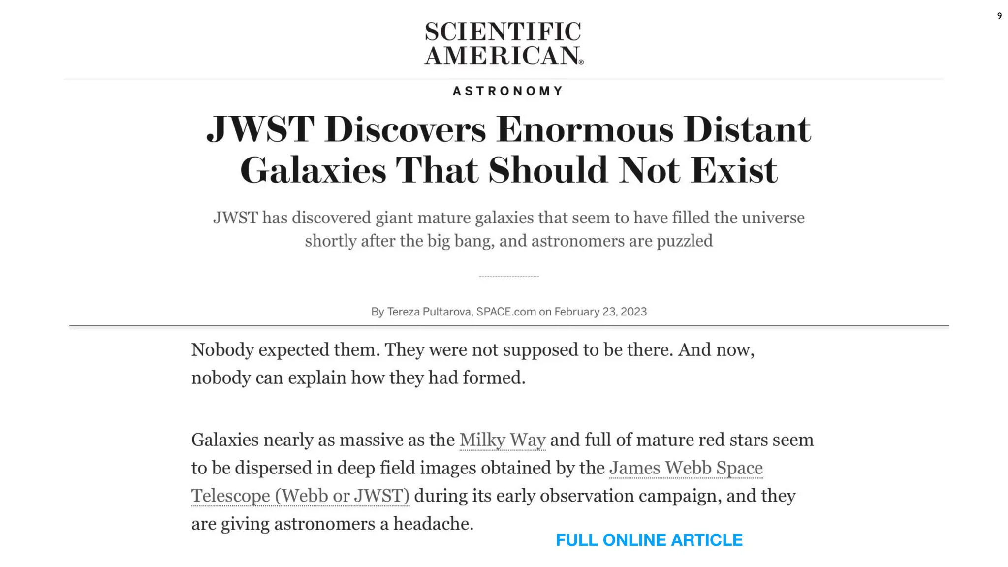 9
FULL ONLINE ARTICLE
 