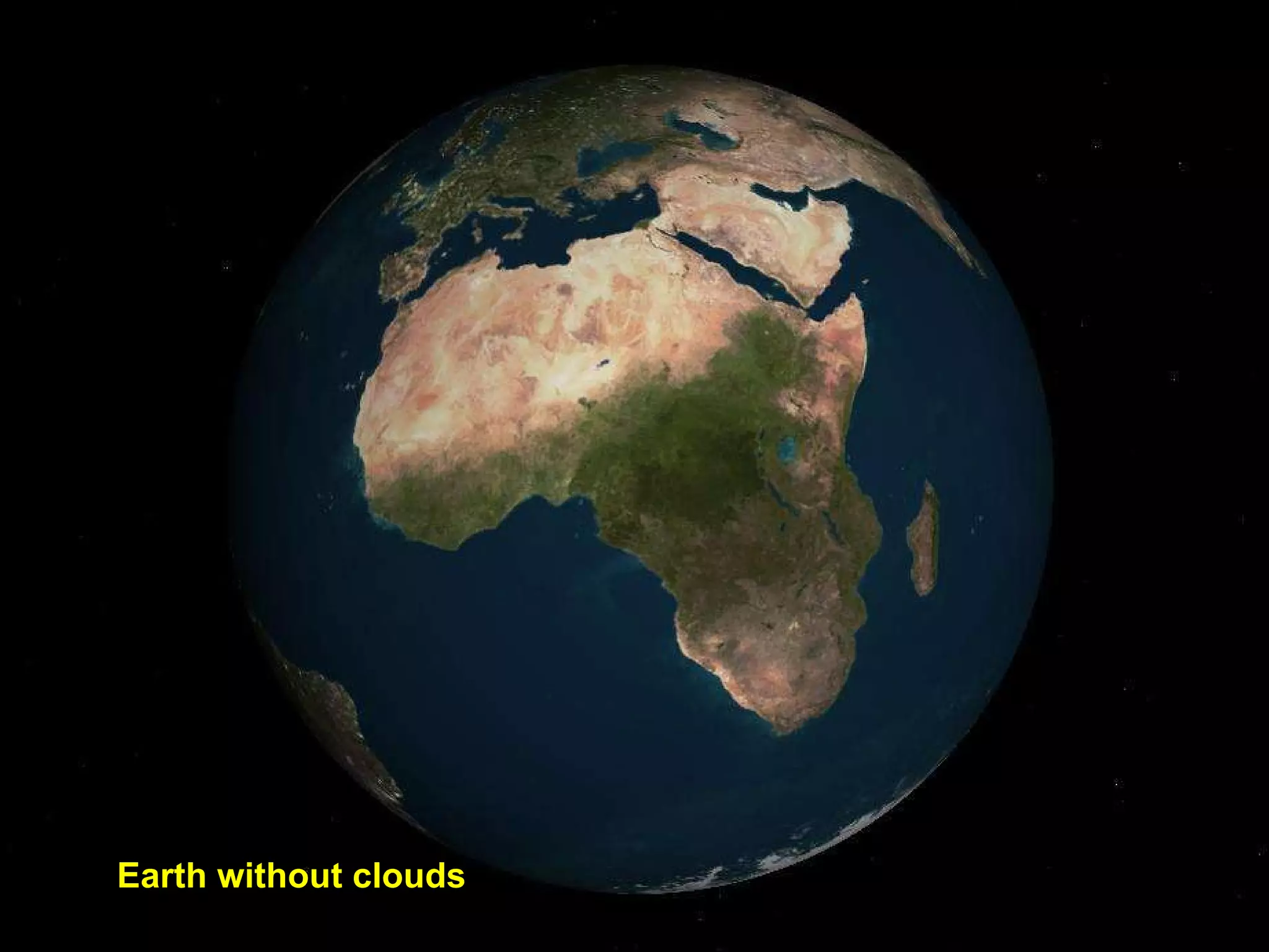 Earth without clouds 