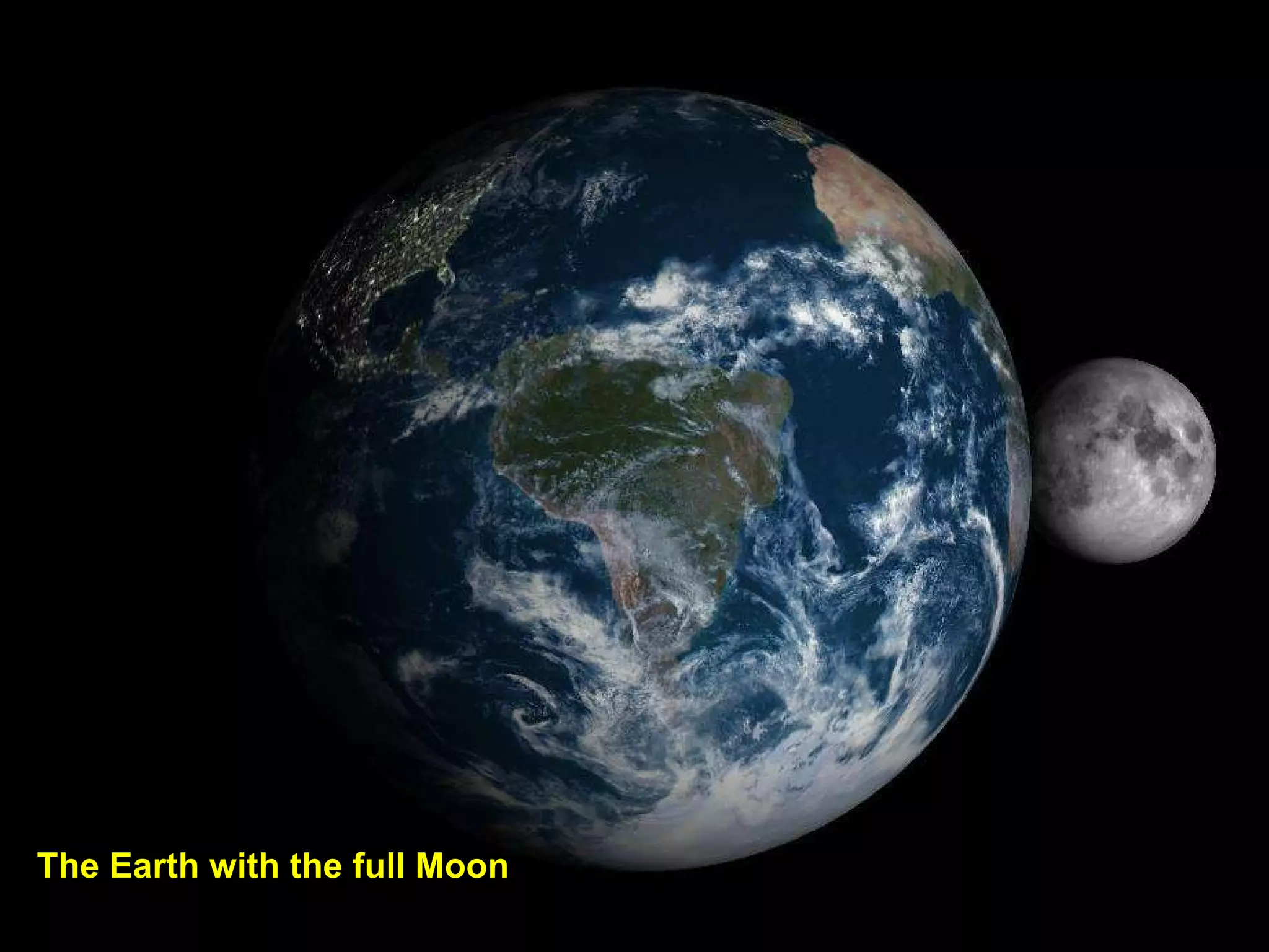 The Earth with the full Moon 