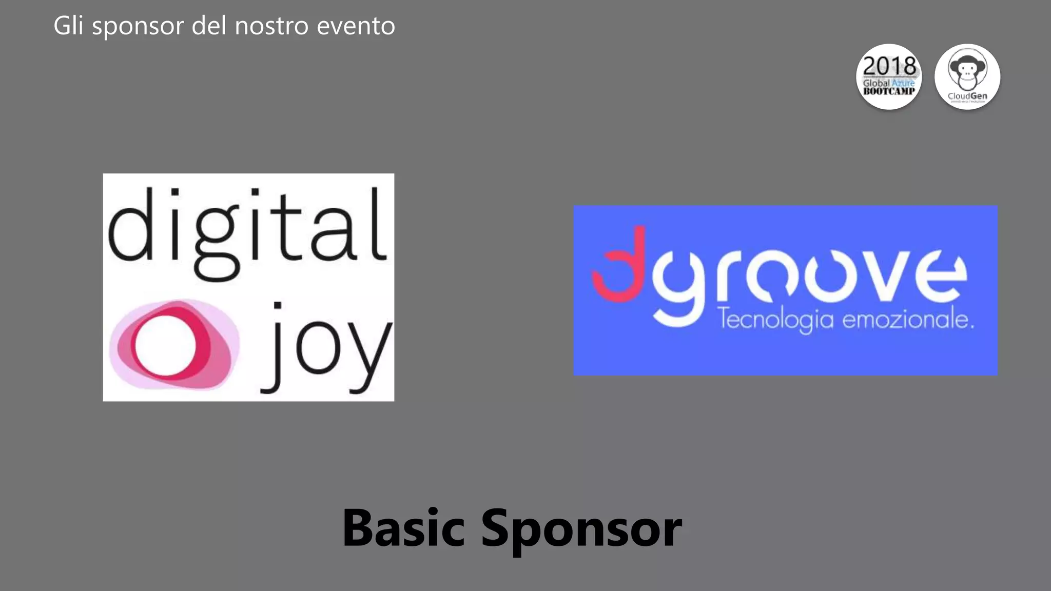 Click to edit Master title style
Gli sponsor del nostro evento
Basic Sponsor
 