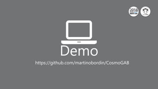Click to edit Master title style
Demo
https://github.com/martinobordin/CosmoGAB
 