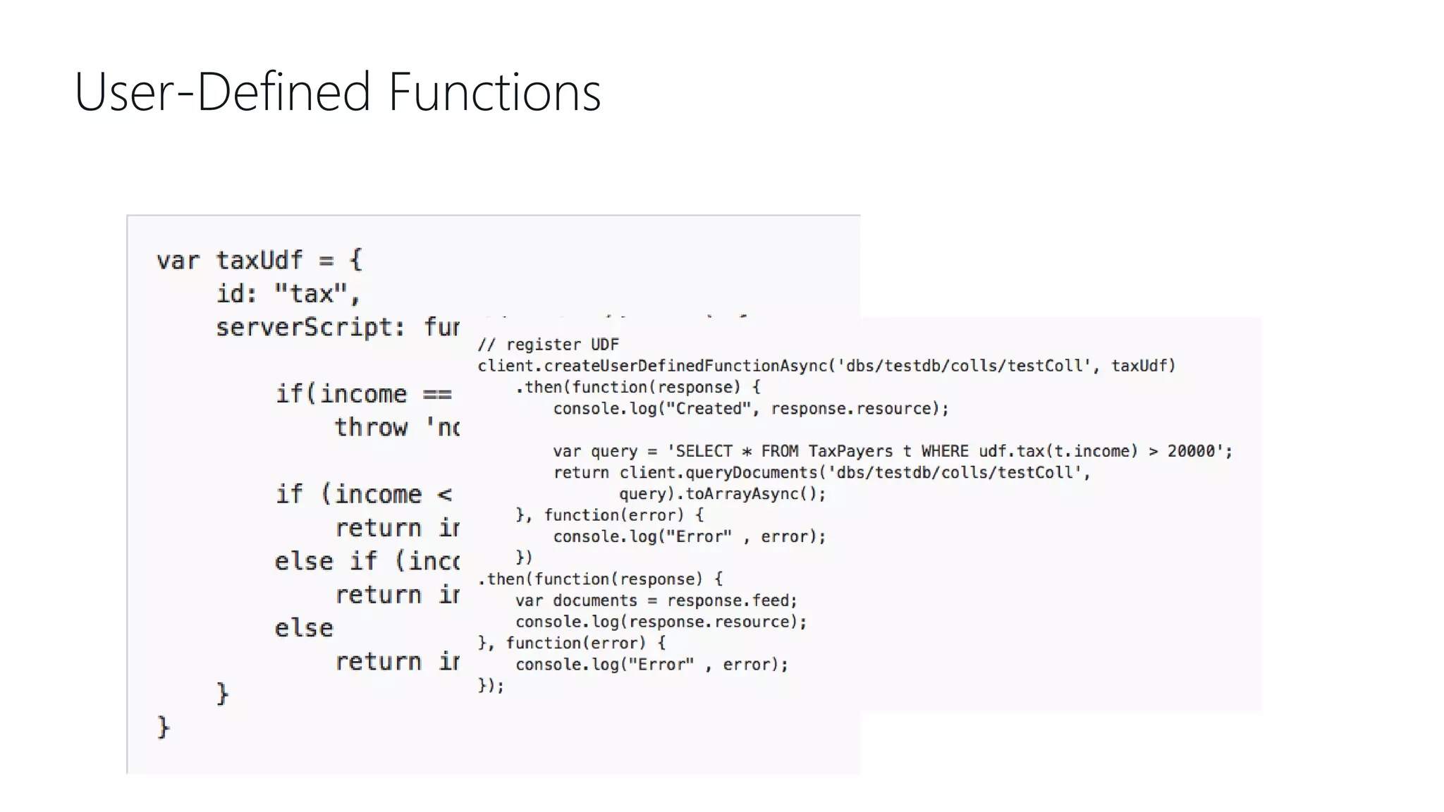User-Defined Functions 