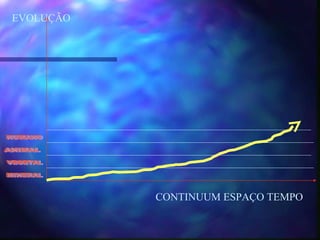 MINERAL VEGETAL ANIMAL HUMANO CONTINUUM ESPAÇO TEMPO EVOLUÇÃO 