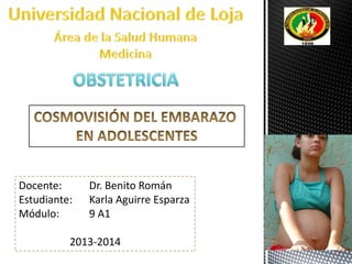 Docente: Dr. Benito Román
Estudiante: Karla Aguirre Esparza
Módulo: 9 A1
2013-2014
 