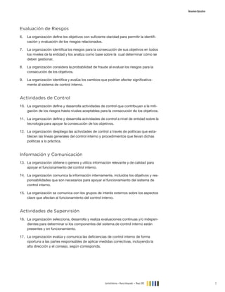Control Interno - Marco Integrado .- Coso 2013 resumen-ejecutivo | PDF