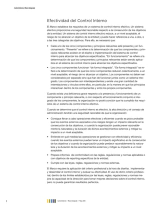 Control Interno - Marco Integrado .- Coso 2013 resumen-ejecutivo | PDF