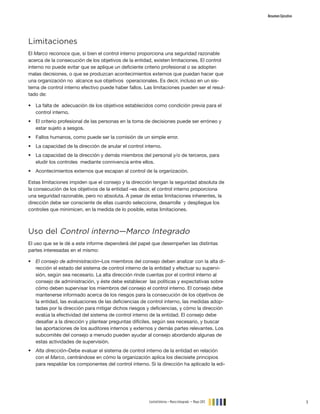 Control Interno - Marco Integrado .- Coso 2013 resumen-ejecutivo | PDF