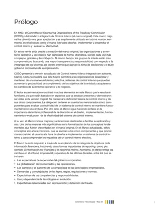 Control Interno - Marco Integrado .- Coso 2013 resumen-ejecutivo | PDF