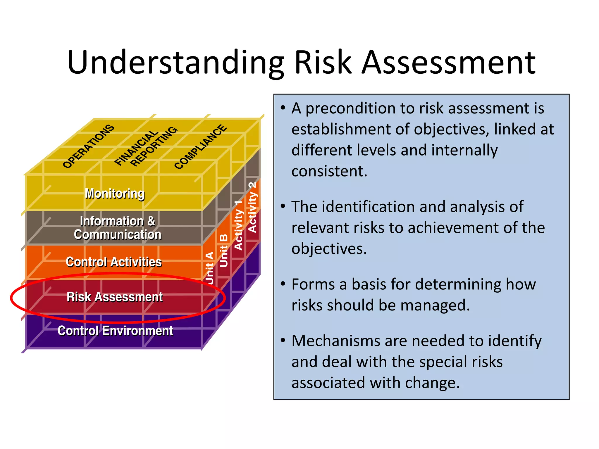 COSO and Control Activities Business performance reviews: