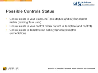Black Line Task Management Module COSO Deep Dive - Using BlackLine to Manage Your COSO Framework | PDF