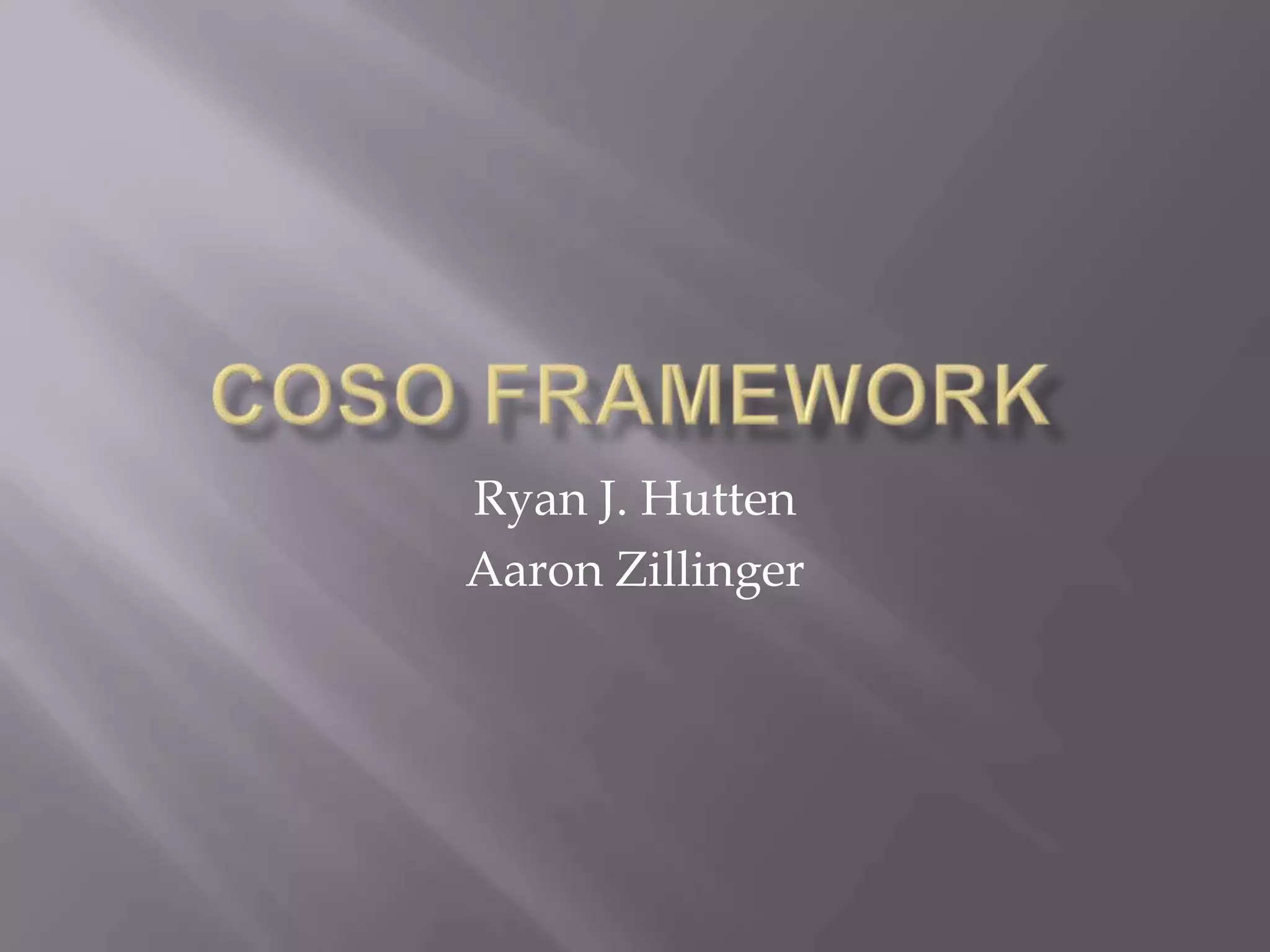 COSO Framework Explained | PPT