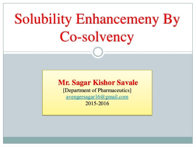 Co solvency