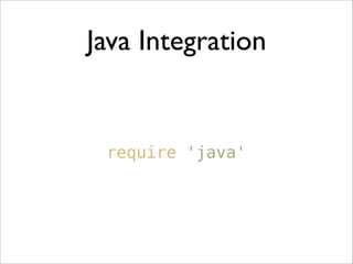 Quick Intro To JRuby