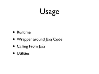 Quick Intro To JRuby
