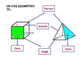 Cara Cara
Vèrtex
Aresta
Angle
UN COS GEOMÈTRIC
TÉ...
 