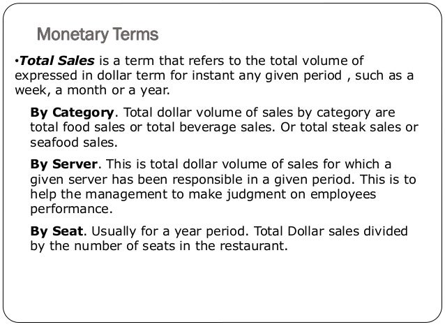 Food And Beverage Cost Control