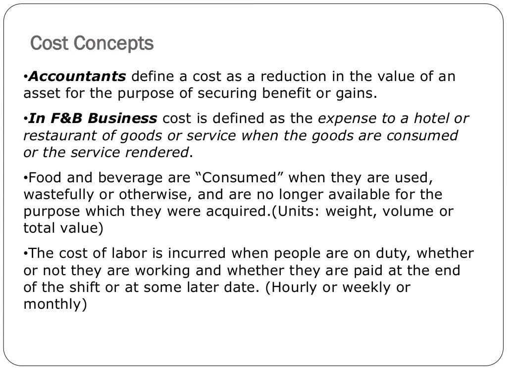 Food and Beverage Cost Control