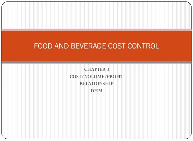 Food And Beverage Cost Control