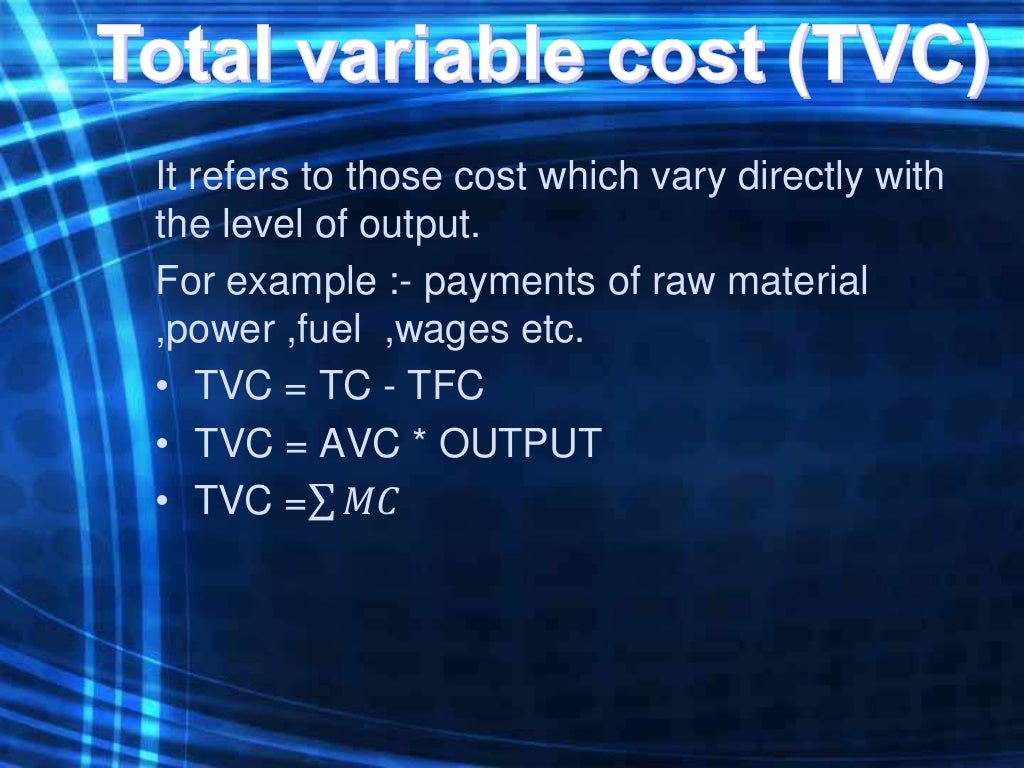 ECONOMICS COST CONCEPT