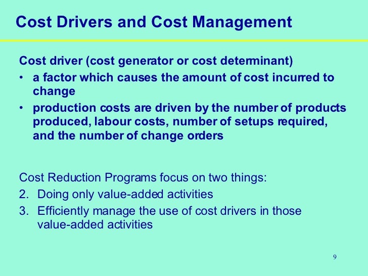 Cost Drivers Examples In Service Industry joseovpseo