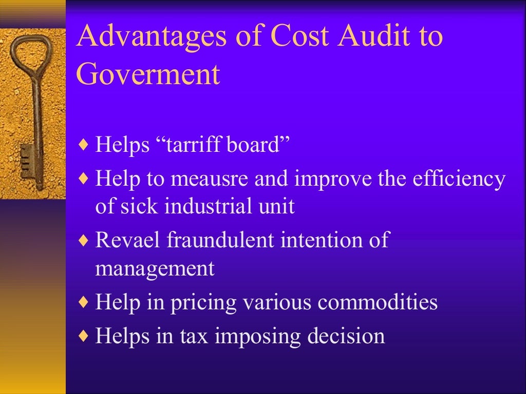 Cost audit