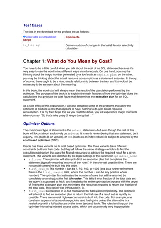 Cost Based Oracle Fundamentals | DOC