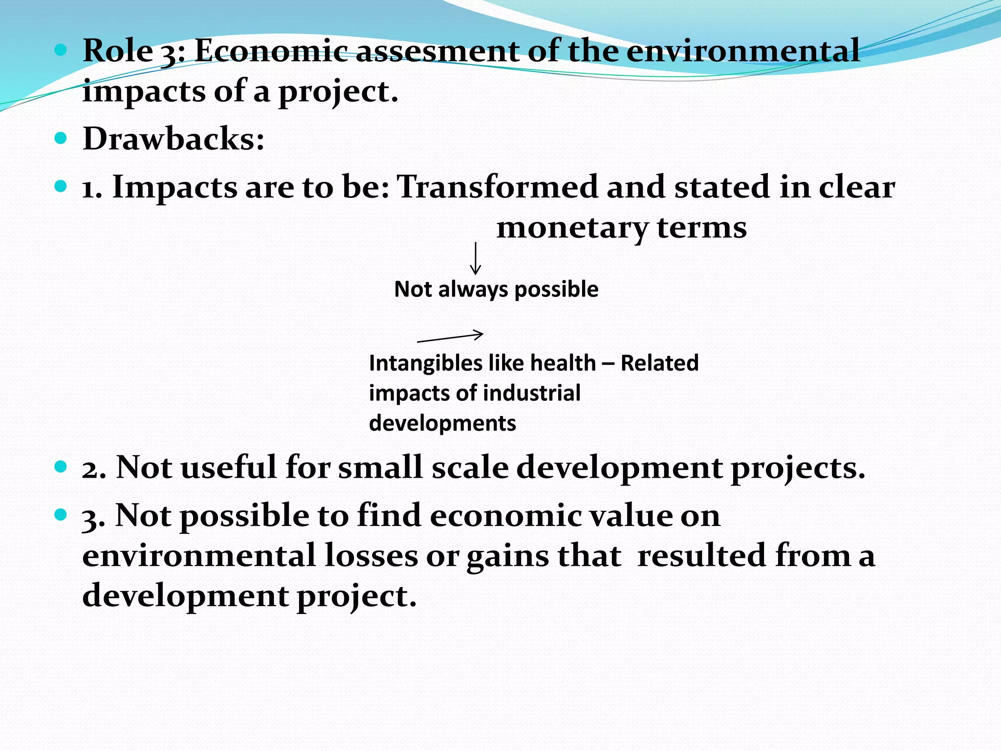Cost benefit analysis (environmental impact assessment) | PPTX