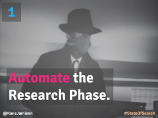 @KaneJamison
Automate the
Research Phase.
#StateOfSearch
1
 