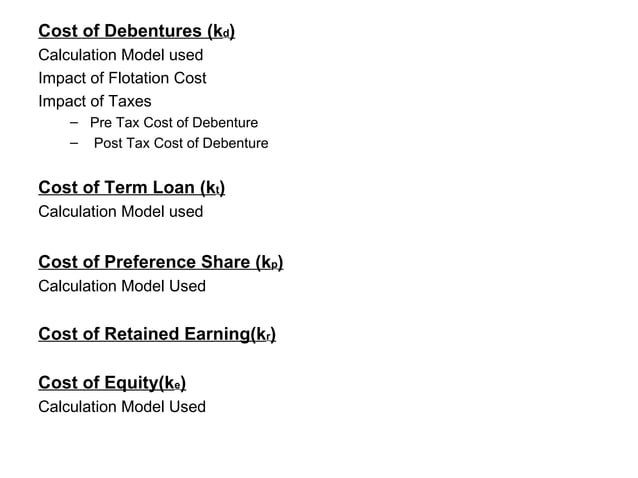 Cost Of Capital PPT cost-of-capital-ppt