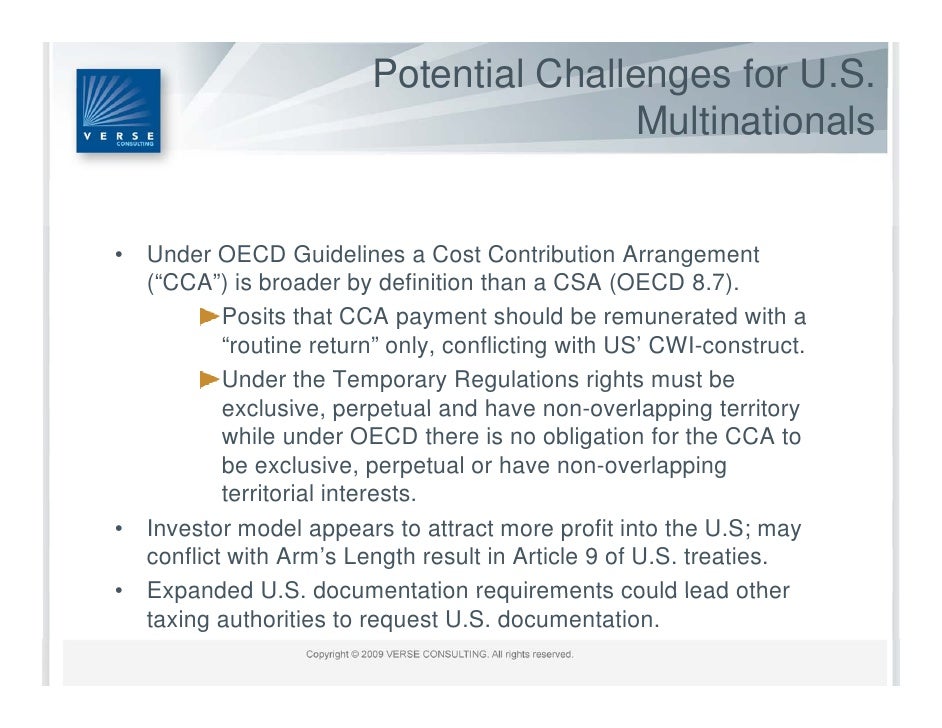 CostSharing And Transfer Pricing in the United States