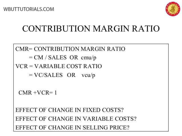 Cost Volume profit relationships