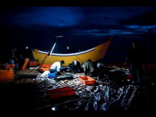 Costa caparica, pescadores e gaivotas