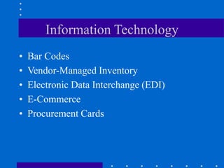 Innovative Inventory and Production Management Techniques | PPT