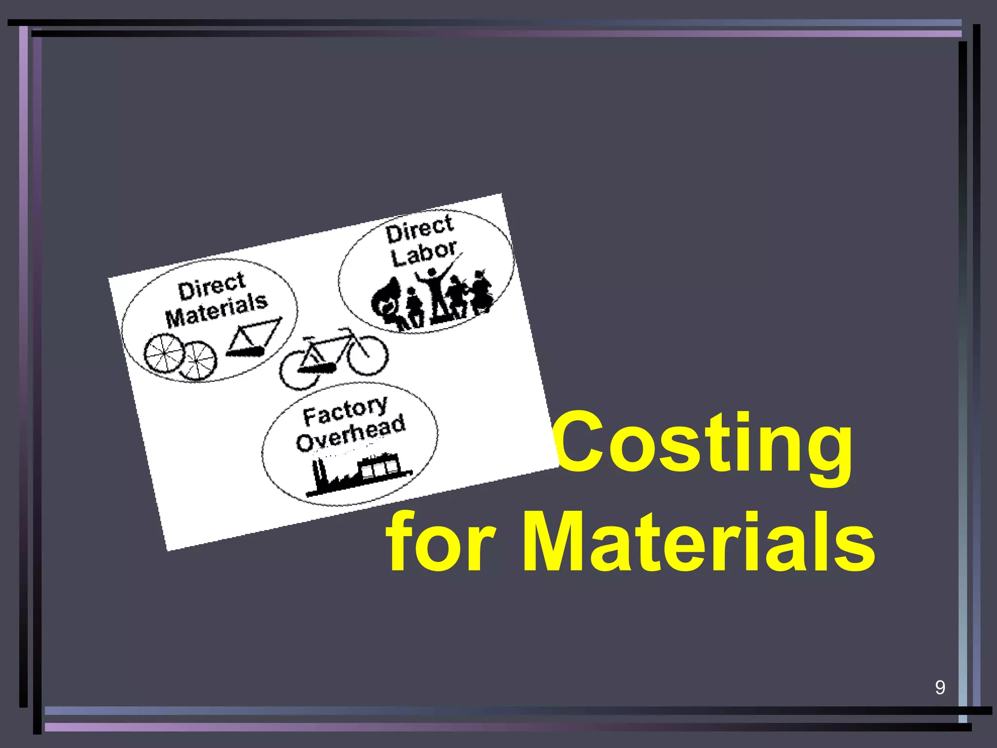 ACCOUNTING FOR COSTS OVERVIEW visual data 7