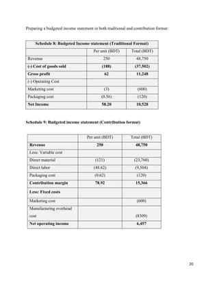Cost accounting: a project on cost analysis & budgeting | PDF