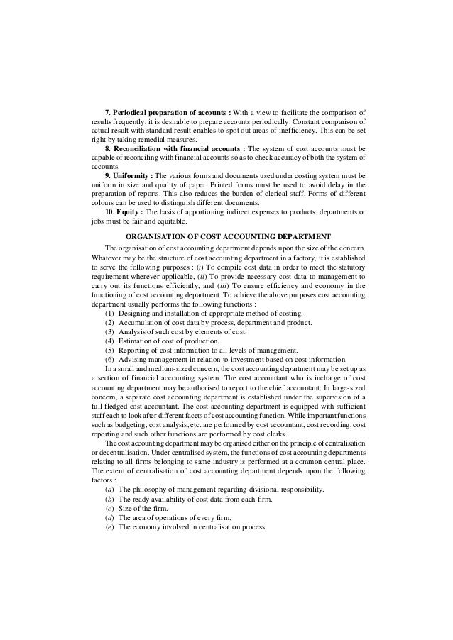 Standard costing nature and scope