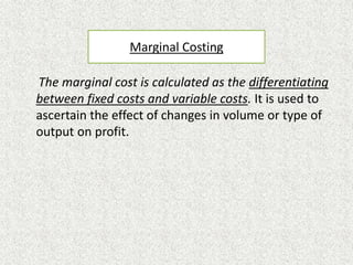 Methods and techniques of Costing | PPTX