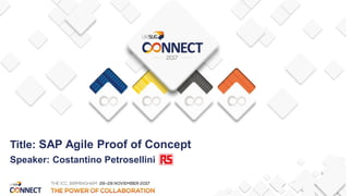 SAP agile proof of concept | PDF