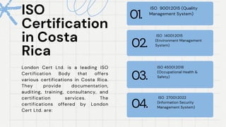 ISO Certification in Costa Rica | Best ISO Consultant in Costa Rica | PDF