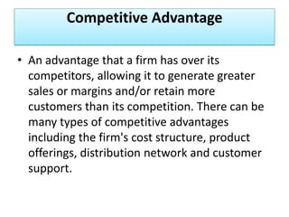 Cost as a source of competitive advaage | PPTX