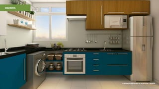 COZINHA
ILUSTRAÇÃO ARTÍSTICA DA PLANTA DE 1 QUARTO
 