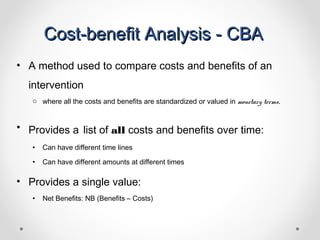 Cost Benefit Analysis | PPT