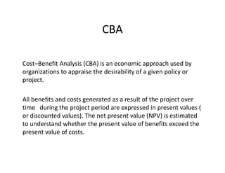 Comprehensive Guide to Cost Benefit Analysis (CBA) in Project ...