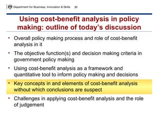 21

Using cost-benefit analysis in policy
making: outline of today’s discussion
• Overall policy making process and role o...