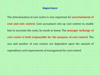 Cost centr and cost unit | PPTX