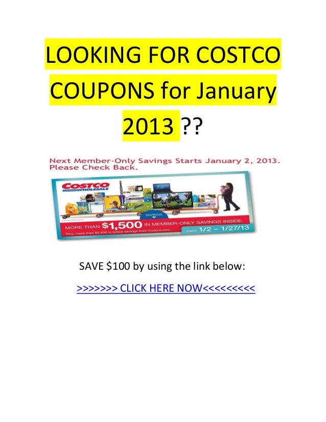 Costco coupon january 2013